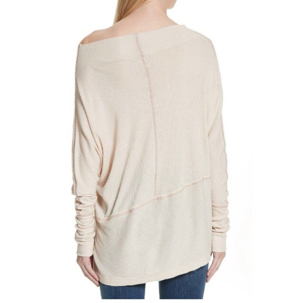 "We the Free/Free People" ribbed, oversized asymmetrical thermal top - size M - Picture 5 of 15